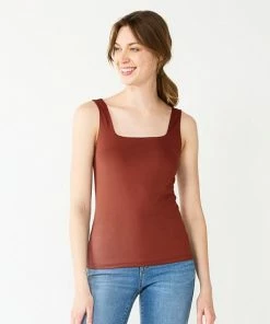 Women's Nine West Sculpt Squareneck Tank Mineral Black -Nine West Shop unnamed file 1097