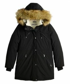 Women's Nine West Sherpa Trim Parka Coat Black 8 Women's Nine West Sherpa Trim Parka Coat Black -Nine West Shop unnamed file 1122