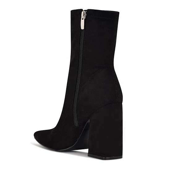 Nine West Xrey Women's Suede Block Heel Boots Light Natural 5 Nine West Xrey Women's Suede Block Heel Boots Light Natural - Image 5