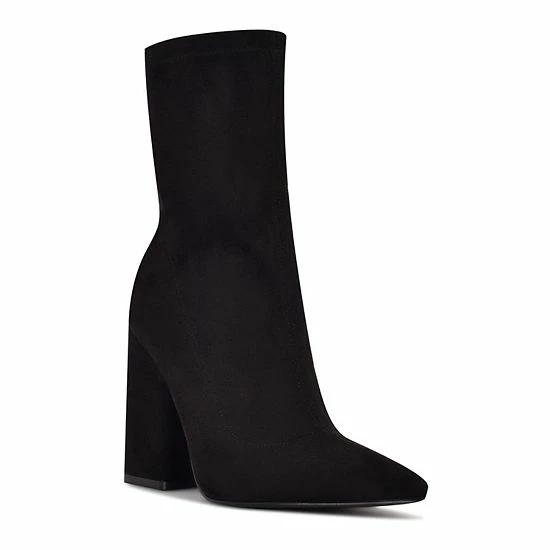 Nine West Xrey Women's Suede Block Heel Boots Light Natural 6 Nine West Xrey Women's Suede Block Heel Boots Light Natural - Image 6