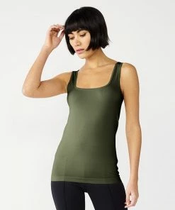 Women's Nine West Essential Soft-Spun Seamless Squareneck Tank Salted Caramel -Nine West Shop unnamed file 1168