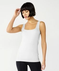 Women's Nine West Essential Soft-Spun Seamless Squareneck Tank Salted Caramel -Nine West Shop unnamed file 1175