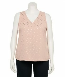 Plus Size Nine West Essential V-Neck Tank Light Blue Ikat -Nine West Shop unnamed file 1200