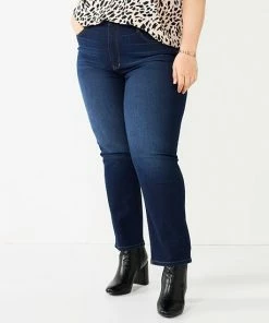 Plus Size Nine West Slimming Straight-Leg Jeans Rinse -Nine West Shop unnamed file 1216