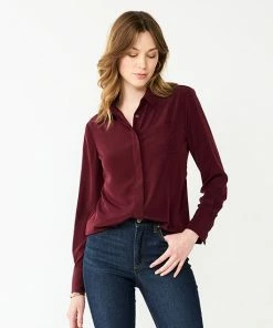 Women's Nine West Drapey Button Down Shirt Kelly Lavender -Nine West Shop unnamed file 123