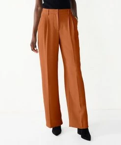 Petite Nine West Wide-Leg High-Waisted Trouser Pants Glen Plaid -Nine West Shop unnamed file 1234