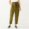 Women's Nine West Tapered High-Waisted Utility Pants Infantry Olive