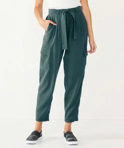 Women's Nine West Tapered High-Waisted Utility Pants Infantry Olive -Nine West Shop unnamed file 1246