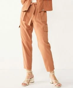 Women's Nine West Tapered High-Waisted Utility Pants Infantry Olive -Nine West Shop unnamed file 1247