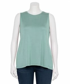 Plus Size Nine West Essential Easy High-Neck Tank Artic Aqua -Nine West Shop unnamed file 1255