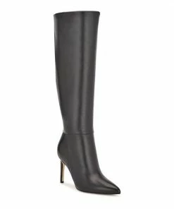 Nine West Richy Women's Leather Knee-High Boots Medium Brown Leather -Nine West Shop unnamed file 1319