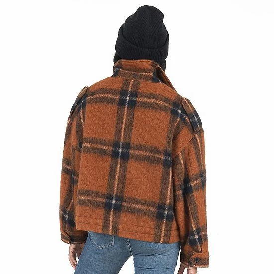 Women's Nine West Bomber Shacket Army 2 Women's Nine West Bomber Shacket Army - Image 2