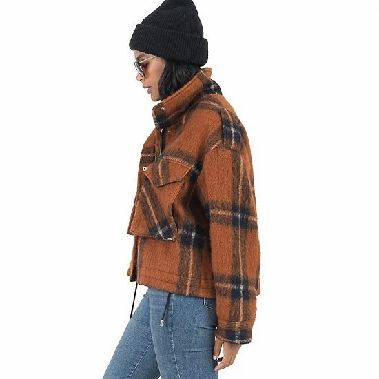 Women's Nine West Bomber Shacket Army 3 Women's Nine West Bomber Shacket Army - Image 3