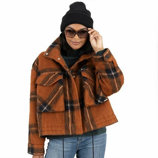 Women's Nine West Bomber Shacket Army 7 Women's Nine West Bomber Shacket Army - Image 7