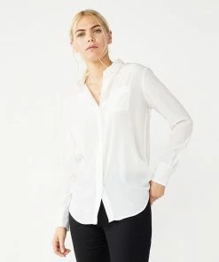 Women's Nine West Drapey Button Down Shirt Kelly Lavender -Nine West Shop unnamed file 133