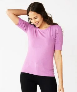 Petite Nine West Essential Elbow Sleeve Tee Valentina Peri -Nine West Shop unnamed file 1357
