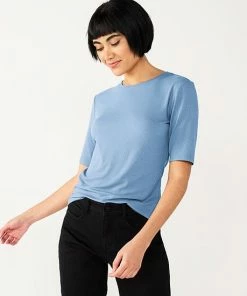 Petite Nine West Essential Elbow Sleeve Tee Valentina Peri -Nine West Shop unnamed file 1367