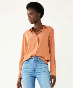 Women's Nine West Drapey Button Down Shirt Kelly Lavender -Nine West Shop unnamed file 137