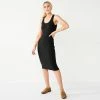 Women's Nine West Fine Gauge Knit Tank Dress Cherry Merlot