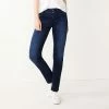 Women's Nine West Curvy Tummy-Control Slim Straight Jeans Rinse Wash Blast