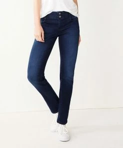 Women's Nine West Curvy Tummy-Control Slim Straight Jeans Rinse Wash Blast -Nine West Shop unnamed file 1429