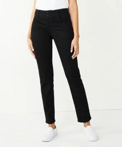 Women's Nine West Curvy Tummy-Control Slim Straight Jeans Rinse Wash Blast -Nine West Shop unnamed file 1430
