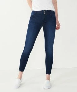 Women's Nine West Tummy-Control Skinny Jeans Medium Wash