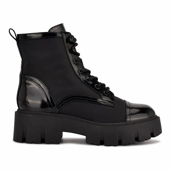 Nine West Obri Women's Combat Boots Dark Green 2 Nine West Obri Women's Combat Boots Dark Green - Image 2