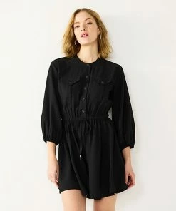 Women's Nine West Fit & Flare Utility Dress Mineral Black -Nine West Shop unnamed file 1613