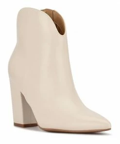 Nine West Ghost Women's Block Heel Ankle Boots Silver