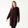 Women's Nine West Shawl Collar Cardigan Zinfindandel Heather