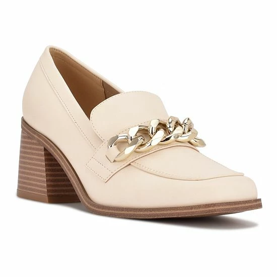 Nine West Char Women's Chain Link Heels Ivory 1 Nine West Char Women's Chain Link Heels Ivory