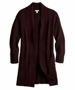 Women's Nine West Shawl Collar Cardigan Zinfindandel Heather -Nine West Shop unnamed file 164