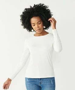 Petite Nine West Crewneck Long Sleeve Top Small White Cheetah -Nine West Shop unnamed file 1641