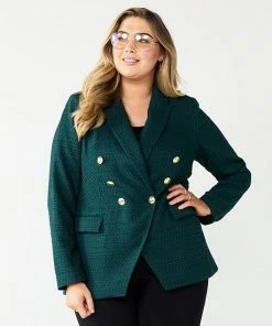 Plus Size Nine West Double Breasted Blazer Plaid Lurex -Nine West Shop unnamed file 1648