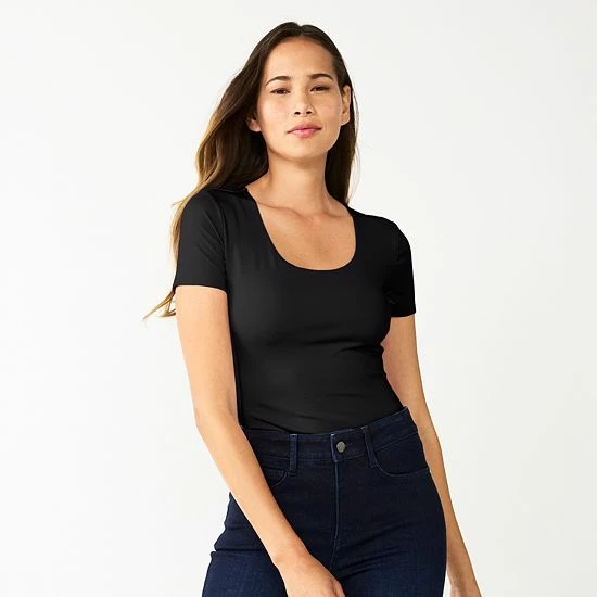 Women's Nine West Sculpt Short Sleeve Scoopneck Bodysuit Amythest Raisin 1 Women's Nine West Sculpt Short Sleeve Scoopneck Bodysuit Amythest Raisin