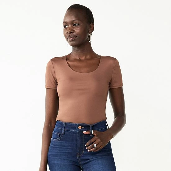 Women's Nine West Sculpt Short Sleeve Scoopneck Bodysuit Amythest Raisin 10 Women's Nine West Sculpt Short Sleeve Scoopneck Bodysuit Amythest Raisin - Image 10