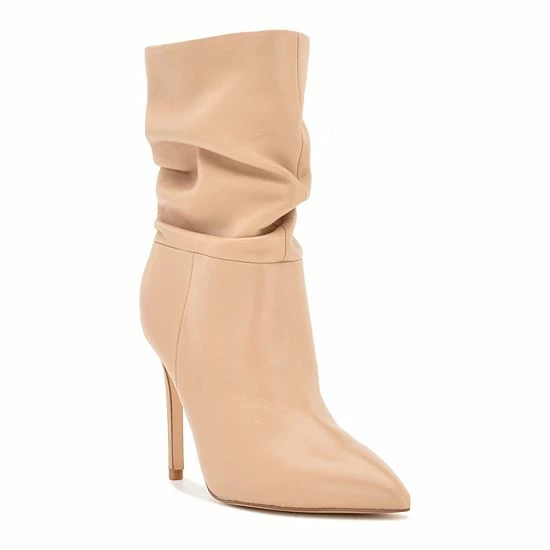 Nine West Jenn Women's Leather Ankle Boots Light Natural Leather 6 Nine West Jenn Women's Leather Ankle Boots Light Natural Leather - Image 6