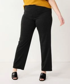 Plus Size Nine West Slimming High-Waisted Bootcut Pants Charcoal Herringbone -Nine West Shop unnamed file 1711