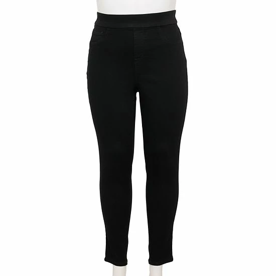 Plus Size Nine West Pull-On High-Waisted Skinny Jeggings Dark Wash 5 Plus Size Nine West Pull-On High-Waisted Skinny Jeggings Dark Wash - Image 5