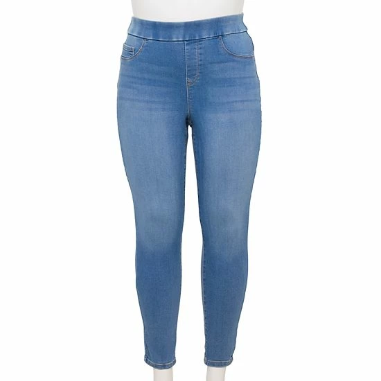 Plus Size Nine West Pull-On High-Waisted Skinny Jeggings Dark Wash 6 Plus Size Nine West Pull-On High-Waisted Skinny Jeggings Dark Wash - Image 6