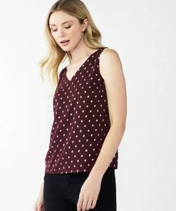 Petite Nine West V-Neck Tank Pansy Plum -Nine West Shop unnamed file 1728