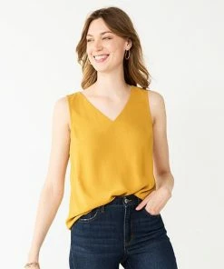 Petite Nine West V-Neck Tank Pansy Plum -Nine West Shop unnamed file 1737