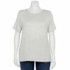 Plus Size Nine West Essential Crewneck Tee Infantry Olive Rib