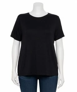 Plus Size Nine West Essential Crewneck Tee Infantry Olive Rib -Nine West Shop unnamed file 1761