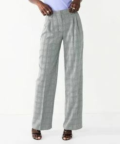 Women's Nine West High-Waisted Wide-Leg Trouser Pants Mineral Black -Nine West Shop unnamed file 177