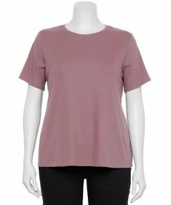 Plus Size Nine West Essential Crewneck Tee Infantry Olive Rib -Nine West Shop unnamed file 1771