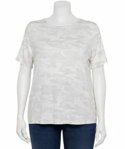 Plus Size Nine West Essential Crewneck Tee Infantry Olive Rib -Nine West Shop unnamed file 1772