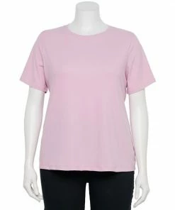 Plus Size Nine West Essential Crewneck Tee Infantry Olive Rib -Nine West Shop unnamed file 1773