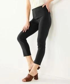 Petite Nine West Side Zip High-Waisted Skinny Ankle Pants Grey Tan Plaid -Nine West Shop unnamed file 1821